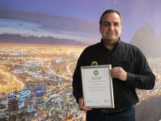CCID CEO Tasso Evangelinos with his Mayoral Civic Award