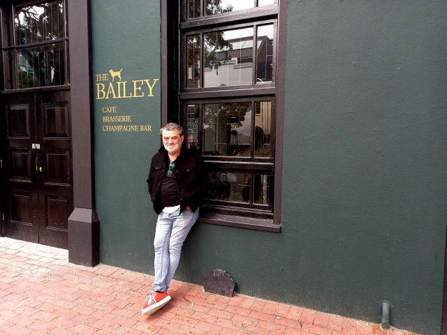Liam Tomlin outside The Bailey in Bree Street