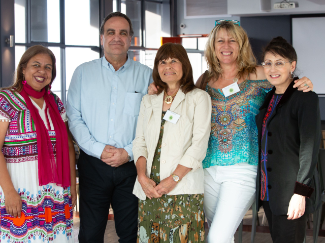 From l to r Aziza Patandin - Tasso Evangelinos - Pat Eddy - Janice King - Sharon Sorour-Morris