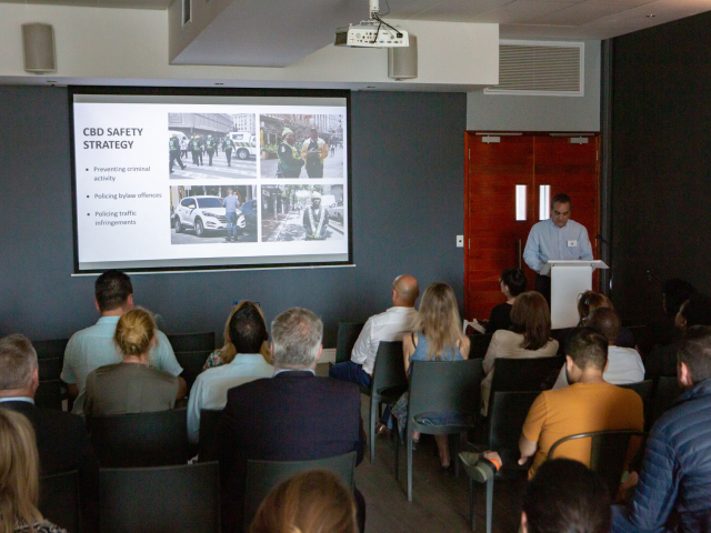 Tasso Evangelinos addresses the audience