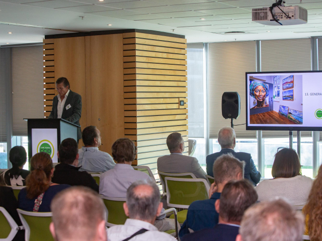 CCID Chairperson Rob Kane addresses audience