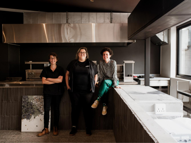Adél Hughes (Head Chef), Anouchka Horn (Owner), Liebet Jooste (FOH Manager)