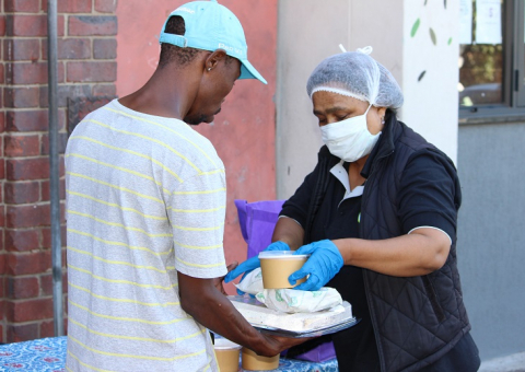 Helping the homeless, Shanien Stemmet assisting at SDR
