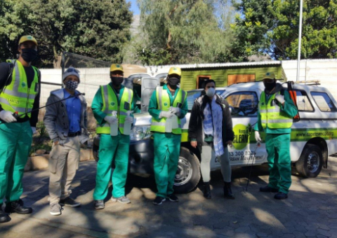 sanitising team