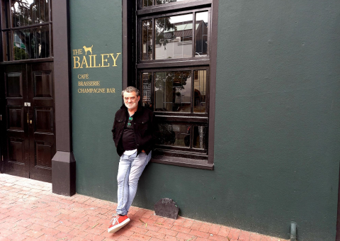 Liam Tomlin outside The Bailey in Bree Street