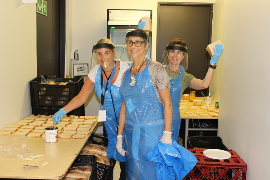 Ladles of Love: Sandwich prep