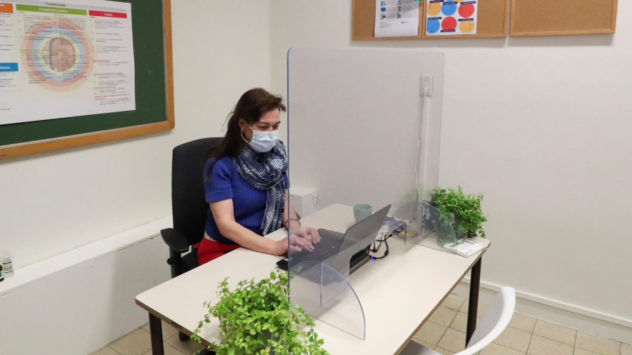 Lady at desk