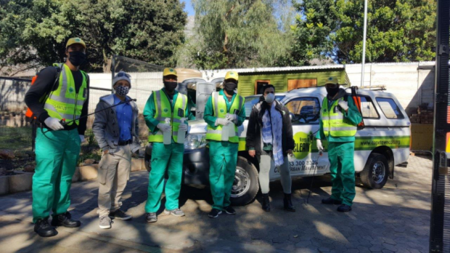 sanitising team