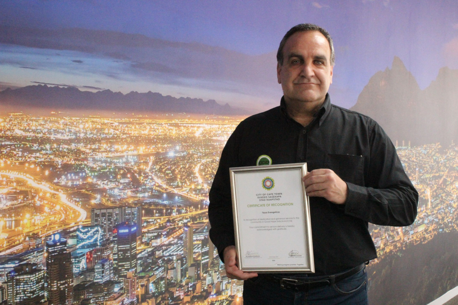 CCID CEO Tasso Evangelinos with his Mayoral Civic Award