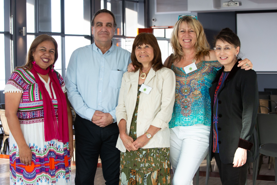 From l to r Aziza Patandin - Tasso Evangelinos - Pat Eddy - Janice King - Sharon Sorour-Morris