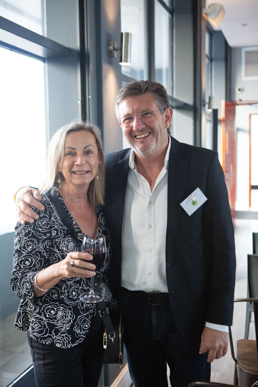 Laura Robinson, who has retired as a board director with board chairperson Rob Kane
