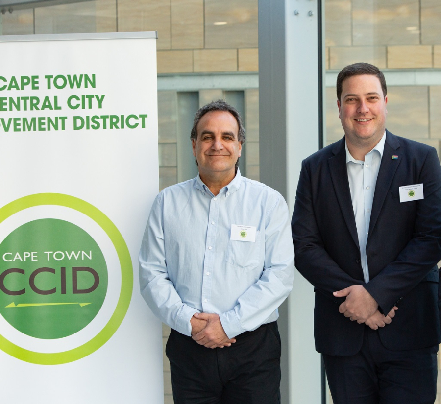 CCID CEO Tasso Evangelinos and Mayor Geordin Hill-Lewis