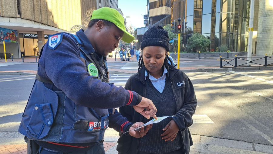 PSO interacting with member of the public