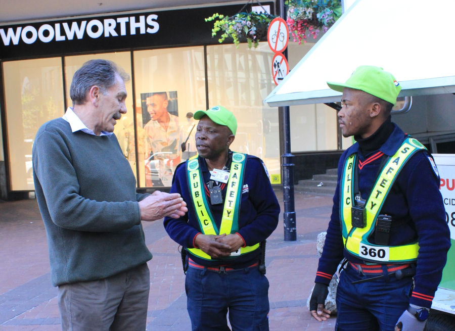 CCID Safety & Security manager Jurie Bruwer with 2 public safety officer