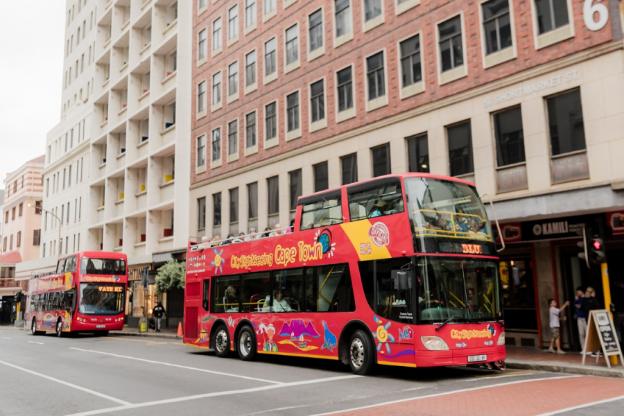 Cape Town City Sightseeing busses at the Long Street pickup